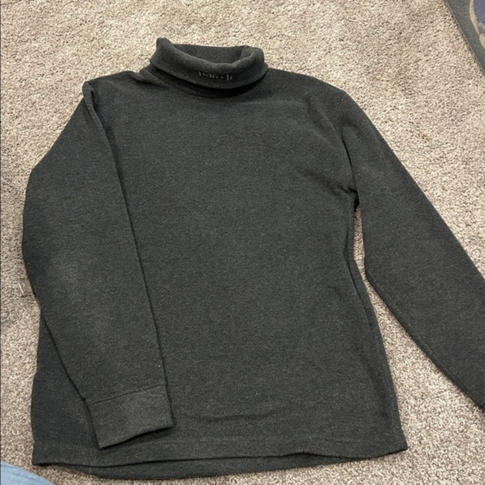 Reusch pullover collared fleece, size medium, dark gray